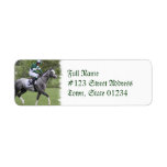 Dappled Grey Race Horse Mailing Label