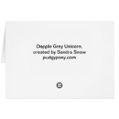 Dappled Grey Unicorn Cards (Back Horizontal)