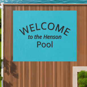 Dappled Water Welcome Personal Pool Outdoor Rug
