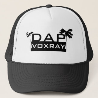 DapVoxray_Logo_Palms_Black_White Trucker Hat
