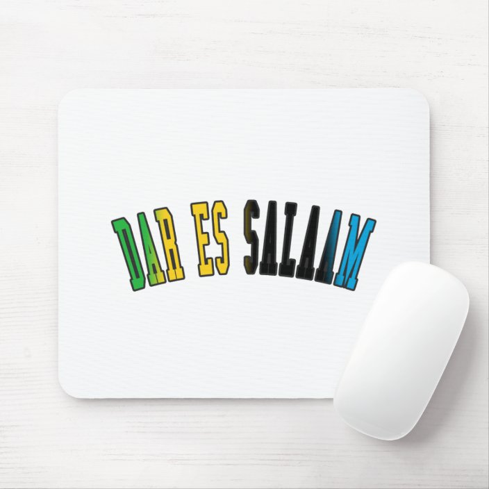 Dar es Salaam in Tanzania National Flag Colors Mouse Pad