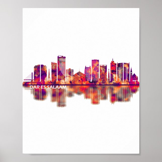 Dar es Salaam Tanzania Skyline Poster (Front)