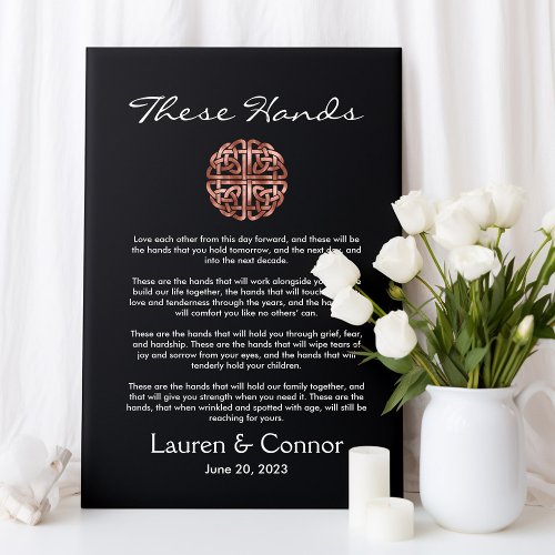 Dara Knot Irish Handfasting Wedding Vows Canvas Print