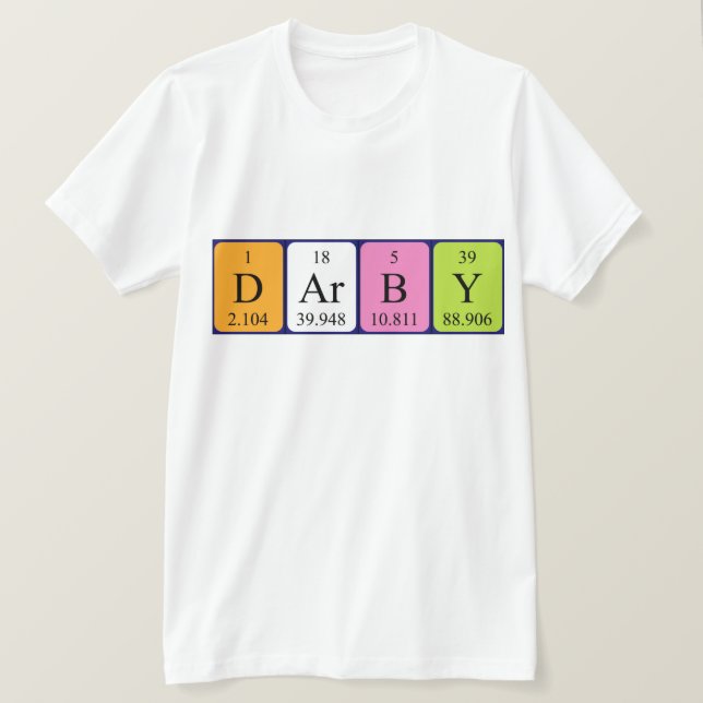 Darby periodic table name shirt (Design Front)