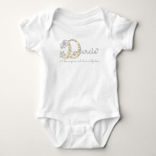 Darcie girls name  meaning D monogram shirt