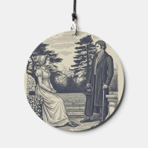 Darcy and Elizabeth, Emma and Mr. Knightley Wind Chime