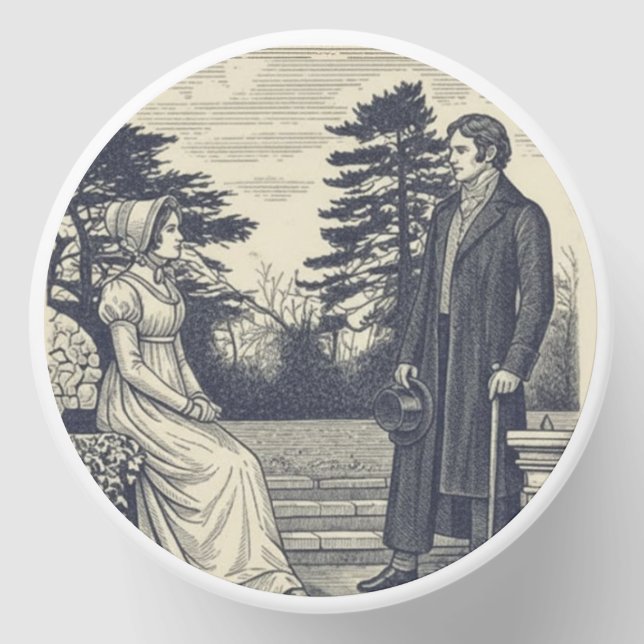 Darcy and Elizabeth  Mini Candle Favors (Front)