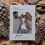 DARCY Black Unique Vintage Family Photo Christmas Holiday Card<br><div class="desc">DARCY Black Unique Vintage Family Photo Christmas Holiday Card.

Personalize the front of the card with a photo,  your family name and the year. Personalize the back with an optional holiday greeting or family news,  and your family name.</div>