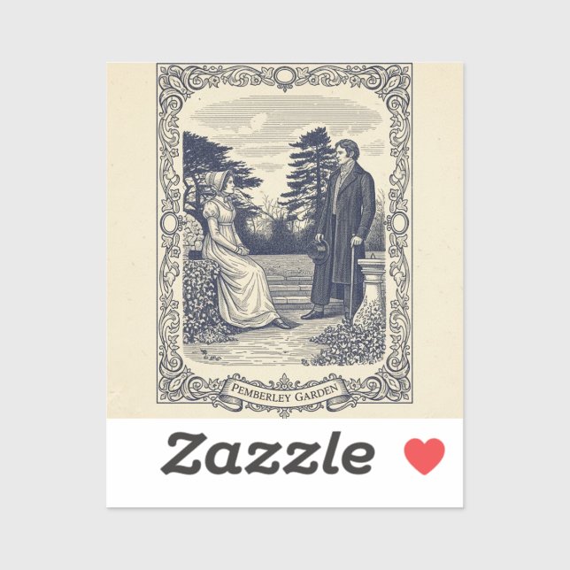 Darcy & Elizabeth scene Sticker (Sheet)