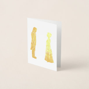 Darcy & Elizabeth Silhouette Foil Card