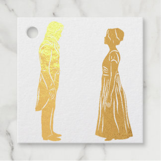 Darcy & Elizabeth Silhouette Foil Favor Tags