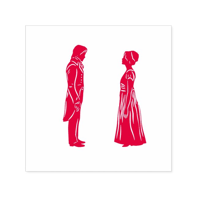 Darcy & Elizabeth Silhouette Self-inking Stamp (Design)