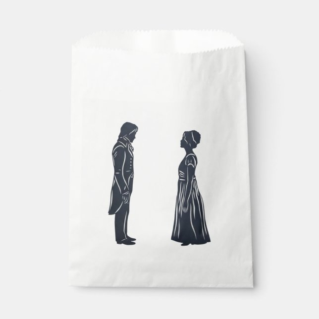 Darcy & Elizabeth silhouettes Favor Bag (Front)