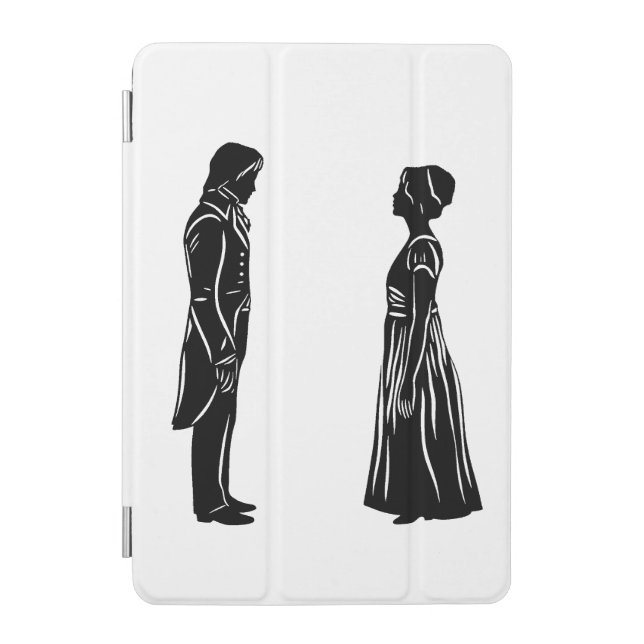 Darcy & Lizzy silhouette iPad Mini Cover (Front)