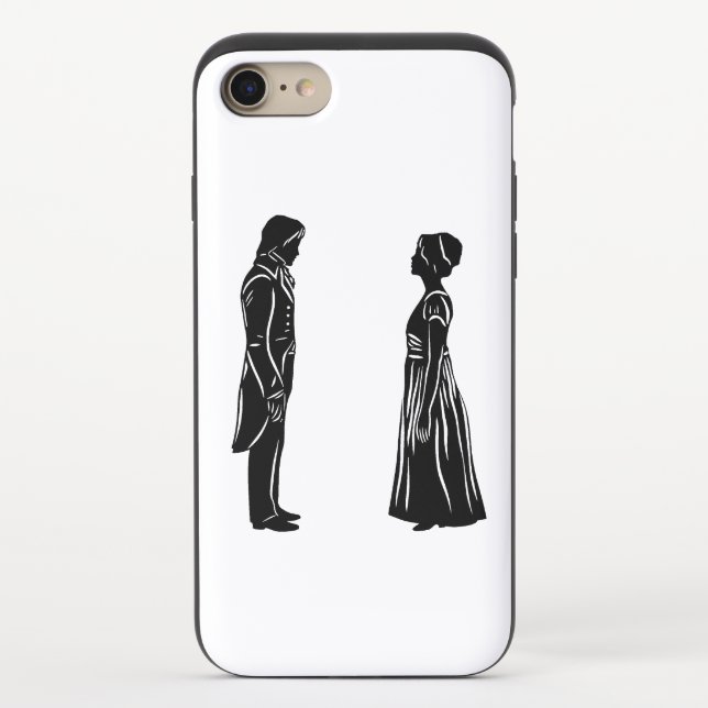 Darcy & Lizzy silhouette Uncommon iPhone Case (Back)