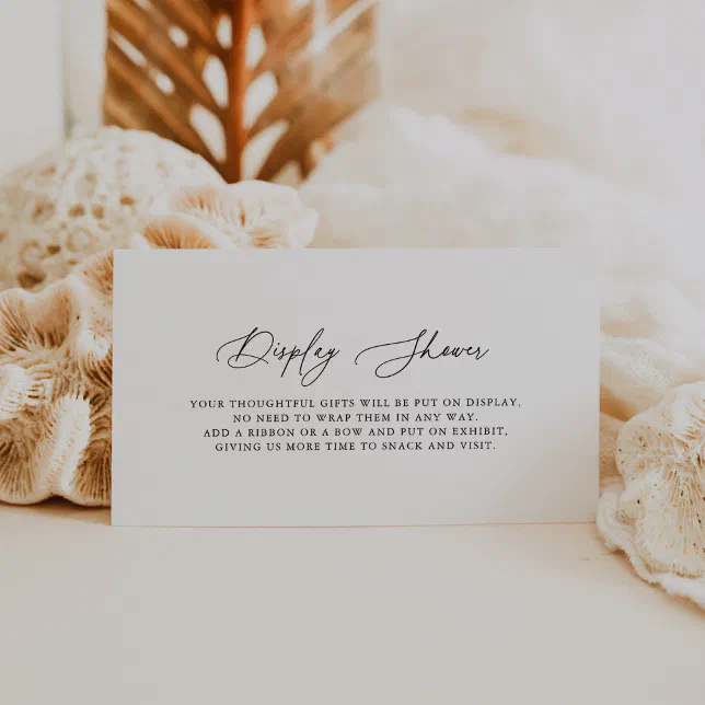 DARCY Modern Minimalist Black White Display Shower Enclosure Card | Zazzle