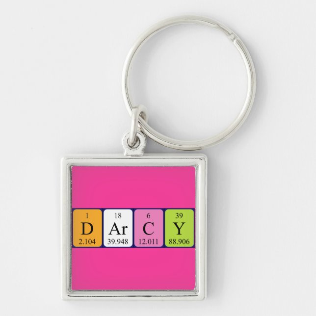 Darcy periodic table name keyring (Front)