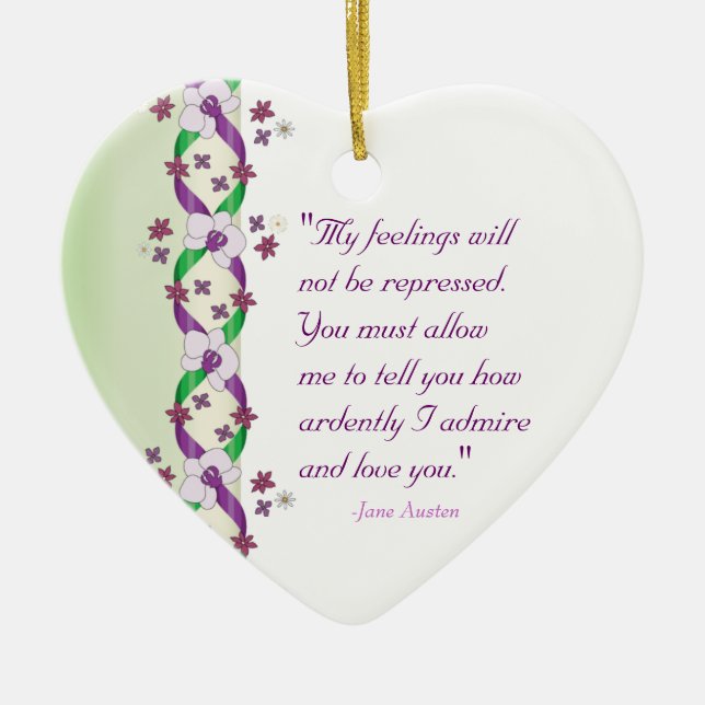 Darcy Quote Customizable Ornament (Front)
