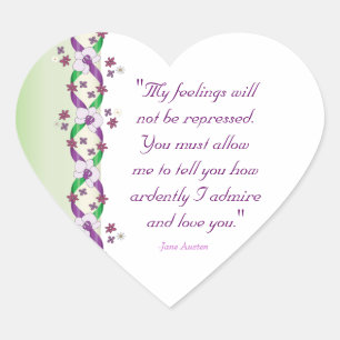 Darcy Quote Wedding Sticker