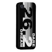 Dare 2 Dream - 26.2 Marathon iPhone 4 Case - Black (Back Right)