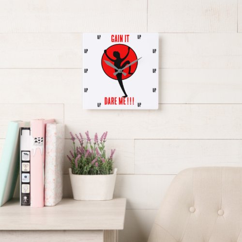 Dare me  square wall clock