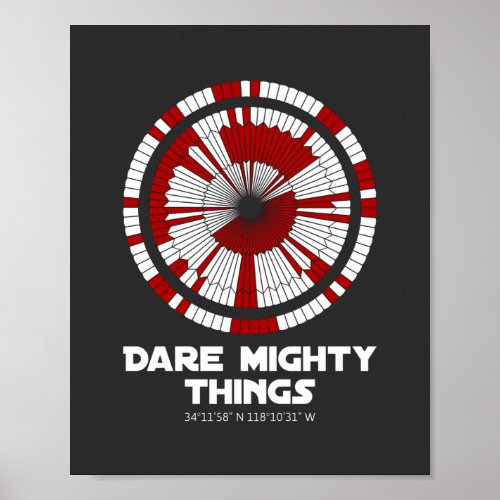 Dare Mighty Things Perseverance Mars Rover Landing Poster