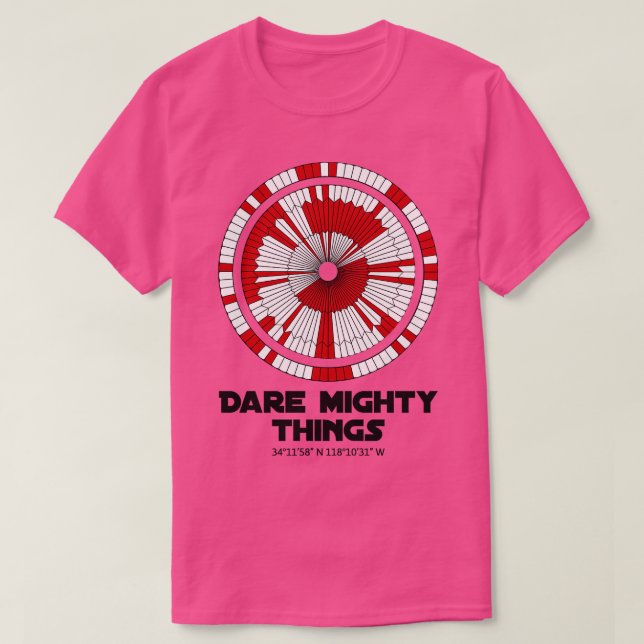 Dare Mighty Things Perseverance Mars Rover Landing T-Shirt (Design Front)