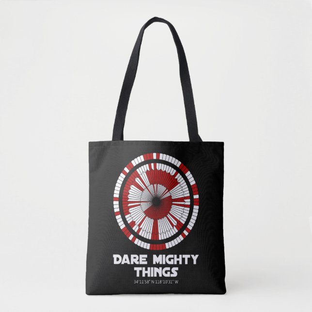 Dare Mighty Things Perseverance Mars Rover Landing Tote Bag (Front)