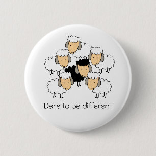 Dare To Be Different Black Sheep Button