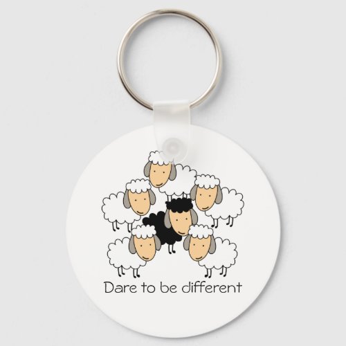 Dare To Be Different Black Sheep Keychain