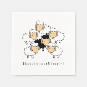 Dare To Be Different Black Sheep Napkins