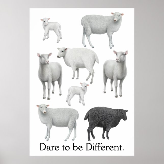 Dare to be Different Black Sheep Print (Front)