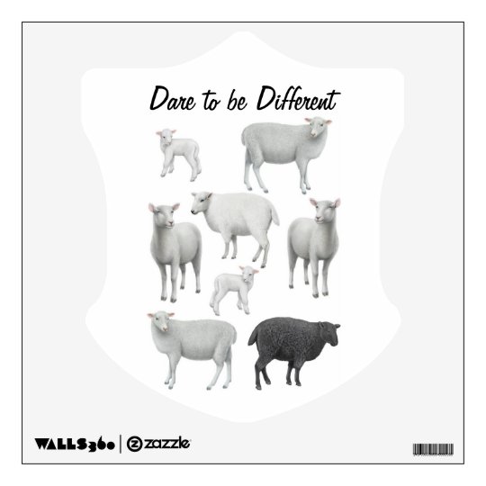 Dare to be Different Black Sheep Wall Decal