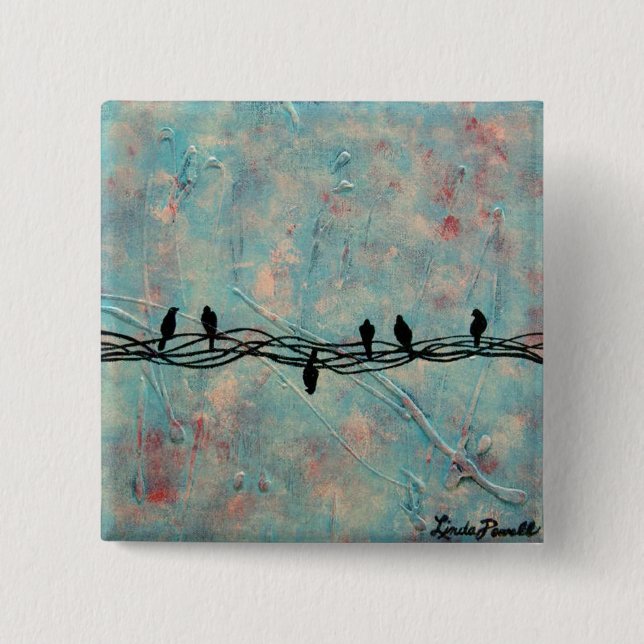 "Dare to be Different" by Linda Powell~Pin Button (Front)