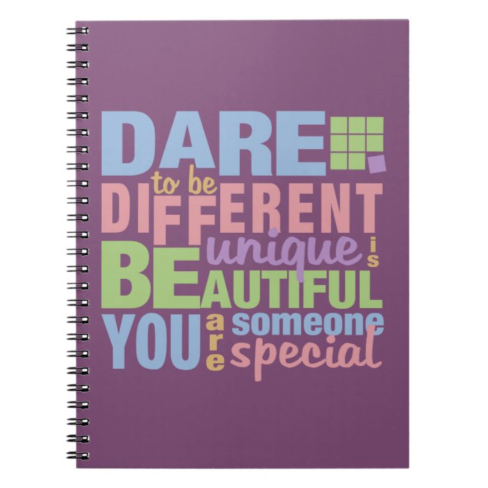 Dare To Be Different custom notebook