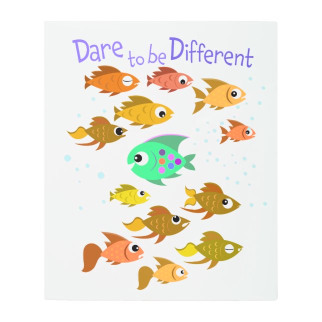 Dare to Be Different Elementary Teacher Student Metal Print (Front)