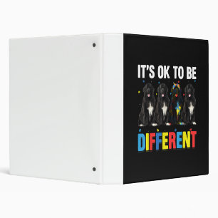 Dare To Be Different Funny Newfie Cute Newfie 3 Ring Binder