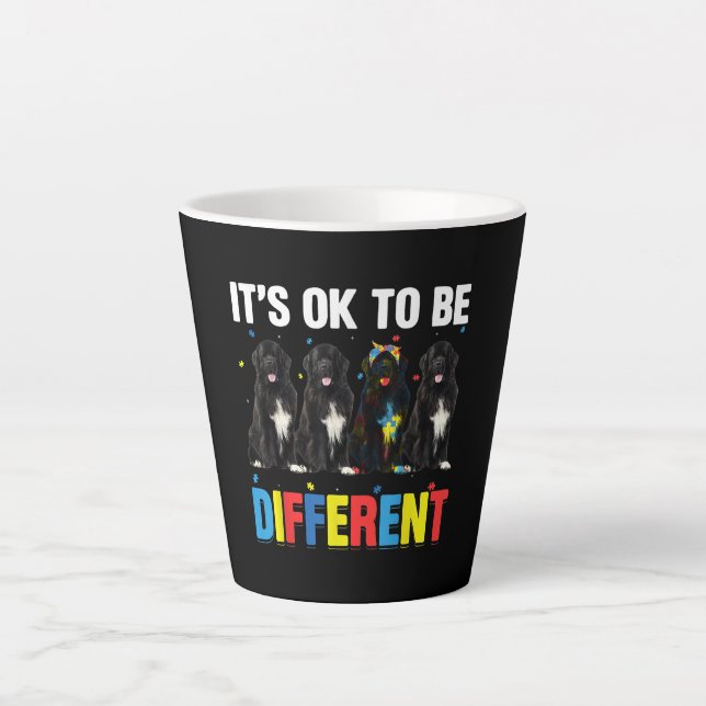 Dare To Be Different | Funny Newfie | Cute Newfie Latte Mug (Front)