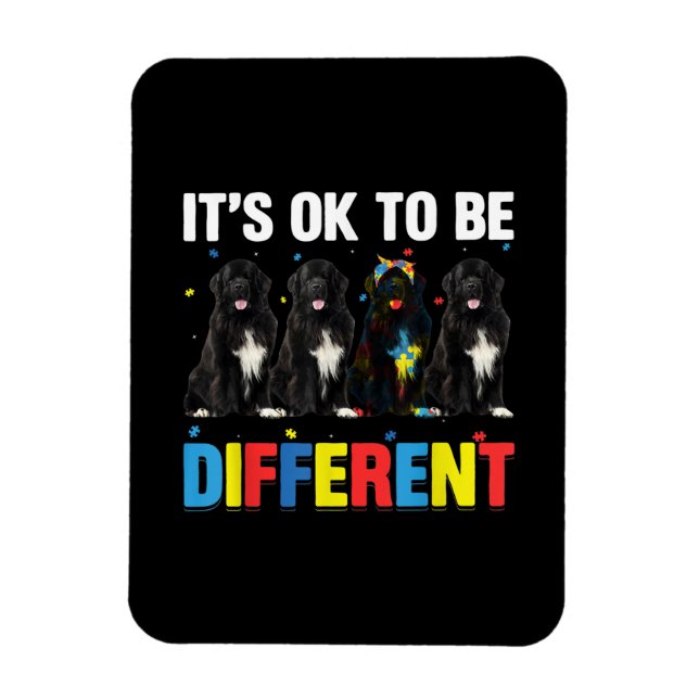 Dare To Be Different | Funny Newfie | Cute Newfie Magnet (Vertical)