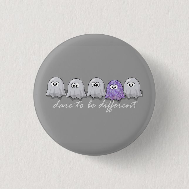 Dare to be Different Ghosts Button (Front)