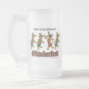 Dare-to-Be-Different-Oktoberfest Frosted Glass Beer Mug