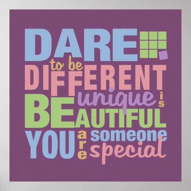 Dare To Be Different poster (Front)