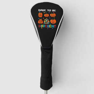 Dare To Be Different Pumpkin Autism Halloween Golf Head Cover