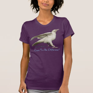 DARE TO BE DIFFERENT! Rare White Raven Photo T-Shirt