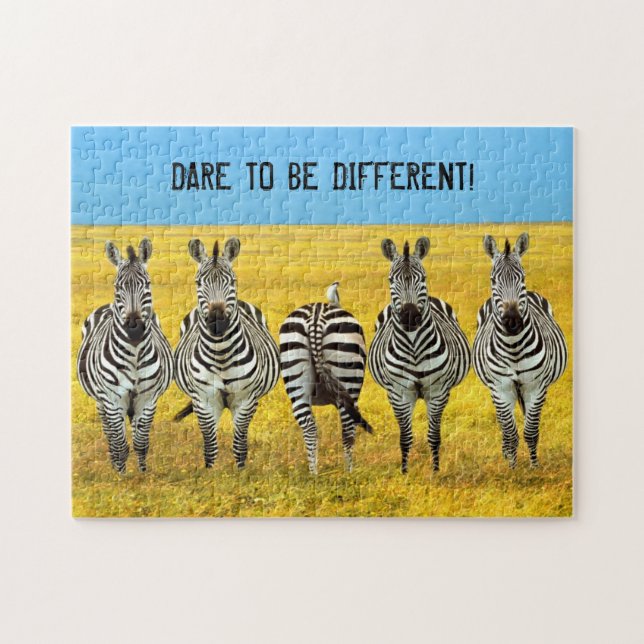 Dare to be different! Zebra Jigsaw Puzzle (Horizontal)