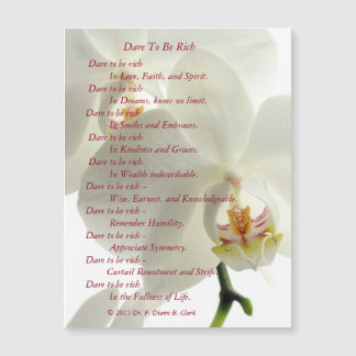 "Dare To Be Rich" Magnetic Card