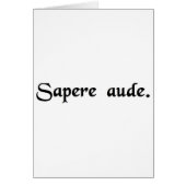 Dare to be wise. (Front)