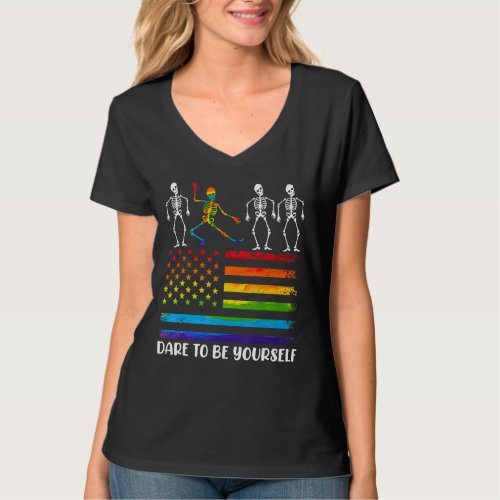 Dare To Be Yourself Cute Lgbt Pride  Dance Moves 1 T_Shirt