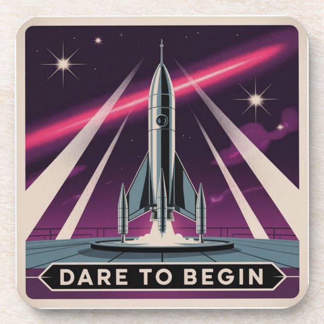 Dare To Begin Beverage Coaster (Front)