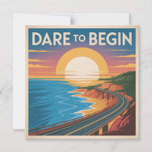 Dare To Begin Magnetic Invitation